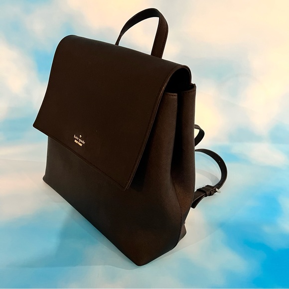 kate spade Black Leather Backpack with Pink Dust Bag main image 7